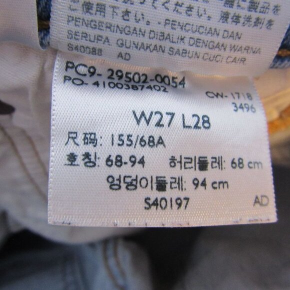 Levi's Jeans Original Fit Straight Leg Light Wash Blue Casual Women's 27 Short - Picture 8 of 8
